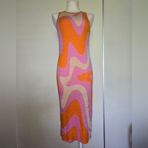 NWT Wild Fable Sleeveless Orange Midi Knit Dress